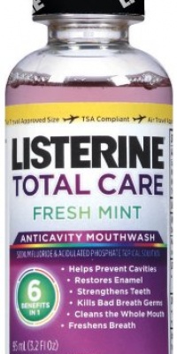 Listerine Total Care Anticavity Mouthwash, Fresh Mint, 3.2 Ounce (Pack of 24) Listerine Total Care Anticavity Mouthwash, Fresh Mint, 3.2 Ounce (Pack of 24)