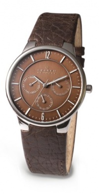 Skagen Men's 331XLSLD1 Steel Brown Leather Multi-Function Watch Skagen Men's 331XLSLD1 Steel Brown Leather Multi-Function Watch
