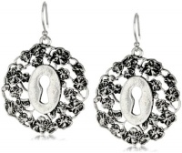 Lucky Brand Ethnic Silver-Tone Openwork Keyhole Earrings Lucky Brand Ethnic Silver-Tone Openwork Keyhole Earrings
