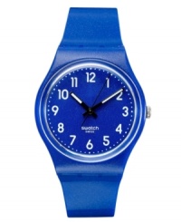 Throw on some metal with this Flaky Indigo watch from Swatch. Throw on some metal with this Flaky Indigo watch from Swatch.