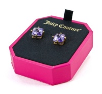 Juicy Couture Pyramid Studs Purple Gold Earrings Juicy Couture Pyramid Studs Purple Gold Earrings