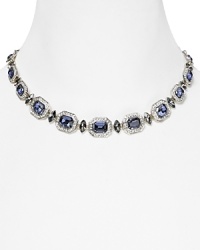 Delicate clusters of colored stones are richly faceted on this Carolee necklace, making this piece a glamorous focal point for occasion looks. Delicate clusters of colored stones are richly faceted on this Carolee necklace, making this piece a glamorous focal point for occasion looks.