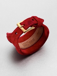 A simple style in soft suede with a chic buckle closure. SuedeLength, about 8.4Buckle closureMade in Italy A simple style in soft suede with a chic buckle closure. SuedeLength, about 8.4Buckle closureMade in Italy