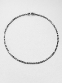 A simply elegant style in sleek sterling silver; perfect on it's own or with your favorite enhancer. Sterling silverLength, about 20Lobster clasp closureImported A simply elegant style in sleek sterling silver; perfect on it's own or with your favorite enhancer. Sterling silverLength, about 20Lobster clasp closureImported