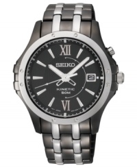 Powered by your movement, this Le Grand Sport Kinetic watch from Seiko never needs a new battery. Powered by your movement, this Le Grand Sport Kinetic watch from Seiko never needs a new battery.