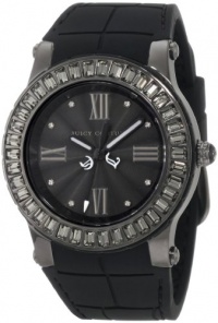 Juicy Couture Women's 1900885 Hrh Black Embossed Jelly Strap Watch Juicy Couture Women's 1900885 Hrh Black Embossed Jelly Strap Watch