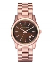 Stand out from the crowd with this gorgeously unique watch by Michael Kors. Available exclusively at Macy's. Stand out from the crowd with this gorgeously unique watch by Michael Kors. Available exclusively at Macy's.