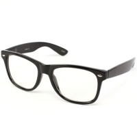 Retro Clark Kent Clear Lens Wayfarer Eye Glasses Black Retro Clark Kent Clear Lens Wayfarer Eye Glasses Black