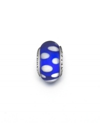 On the dot: White and blue Murano glass lends color to the sterling silver-trimmed bead, with logo stamping. Donatella is a playful collection of charm bracelets and necklaces that can be personalized to suit your style! Available exclusively at Macy's. On the dot: White and blue Murano glass lends color to the sterling silver-trimmed bead, with logo stamping. Donatella is a playful collection of charm bracelets and necklaces that can be personalized to suit your style! Available exclusively at Macy's.