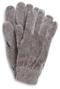 Isotoner Women's Solid Rayon Chenille Glove With Suede Palm Patch Isotoner Women's Solid Rayon Chenille Glove With Suede Palm Patch