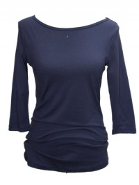 YogaColors Grey Crystal Boatneck 3/4 Sleeve Longer Length Jersey Tee YogaColors Grey Crystal Boatneck 3/4 Sleeve Longer Length Jersey Tee