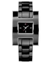 Black on black style has never looked so fresh: a bold watch design from Tommy Hilfiger. Black on black style has never looked so fresh: a bold watch design from Tommy Hilfiger.