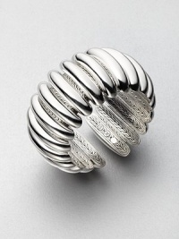 An architectural design in sleek sterling silver. Sterling silverDiameter, about 2.16Slip-on styleMade in Bali