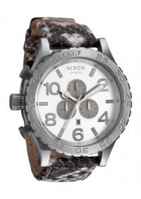 Nixon Nixon 51-30 Chrono Leather Watch - White Snake Nixon Nixon 51-30 Chrono Leather Watch - White Snake