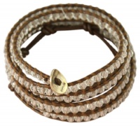 Chan Luu Five Wrap Bracelet Clear Quartz 1289 Brown Chan Luu Five Wrap Bracelet Clear Quartz 1289 Brown