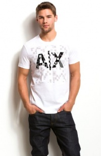 Armani Exchange Checkerboard Logo Tee Armani Exchange Checkerboard Logo Tee