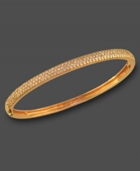 Slip on some sparkle. This diamond bangle bracelet from Trio by Effy Collection features pave diamonds (1-1/5 ct. t.w.) set in 14k rose gold. Approximate diameter: 2-1/4 inches.