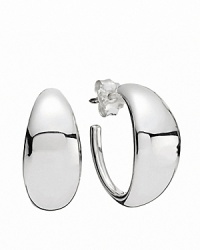 These sterling silver hoops in a modern shape go from everyday to elegant with ease. Earrings by PANDORA. These sterling silver hoops in a modern shape go from everyday to elegant with ease. Earrings by PANDORA.