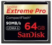 SanDisk Extreme Pro CompactFlash 64 GB Memory Card 90MB/s SDCFXP-064G-X46 SanDisk Extreme Pro CompactFlash 64 GB Memory Card 90MB/s SDCFXP-064G-X46