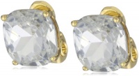 Kate Spade New York Essentials Clear Gold-Tone Small Clip Earrings Kate Spade New York Essentials Clear Gold-Tone Small Clip Earrings