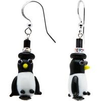 Handcrafted Silver Tone Penguin Earrings MADE WITH SWAROVSKI ELEMENTS Handcrafted Silver Tone Penguin Earrings MADE WITH SWAROVSKI ELEMENTS