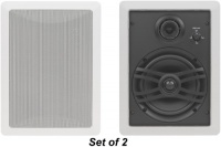 Yamaha Natural Sound Custom Easy-to-install In-Wall Flush Mount 3-Way 120 watts Speaker Set (1 Pair of 2 Speakers) with 1 Silk Soft Swivel Dome Tweeter, 2 Swivel Midrange & 6.5 Cone Woofer for A Regular Size Room or 2 Small Rooms Yamaha Natural Sound Custom Easy-to-install In-Wall Flush Mount 3-Way 120 watts Speaker Set (1 Pair of 2 Speakers) with 1 Silk Soft Swivel Dome Tweeter, 2 Swivel Midrange & 6.5 Cone Woofer for A Regular Size Room or 2 Small Rooms