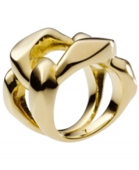 Always go for the gold. Michael Kors' polished style features a frozen chain link design set in gold tone mixed metal. Size 7. Always go for the gold. Michael Kors' polished style features a frozen chain link design set in gold tone mixed metal. Size 7.