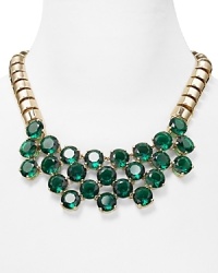 One big reason collar necklace is the statement of the season: this Aqua necklace which frames the neck in gorgeous gobstopper stones and gold plate. One big reason collar necklace is the statement of the season: this Aqua necklace which frames the neck in gorgeous gobstopper stones and gold plate.