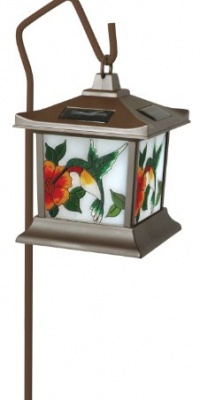 Moonrays 92271 Hummingbird Style Solar Light, Stained Glass Outdoor Lamp, Hummingbird, Stained Glass Moonrays 92271 Hummingbird Style Solar Light, Stained Glass Outdoor Lamp, Hummingbird, Stained Glass