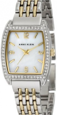 Anne Klein Women's 10/9727MPTT Swarovski Crystal Accented Two-Tone Bracelet Watch