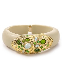 Alexis Bittar's signature mash-up of texture, sparkle and tone proves wholly versatile with this resin bracelet. It's eclectic style stands out on a stacked wrist or worn solo. Alexis Bittar's signature mash-up of texture, sparkle and tone proves wholly versatile with this resin bracelet. It's eclectic style stands out on a stacked wrist or worn solo.