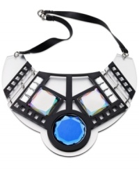 The future is now. This retro statement necklace from Bar II boasts sci-fi style with color block acrylic stones with an electric feel. Approximate length: 18 inches. Approximate drop 4-1/4 inches. The future is now. This retro statement necklace from Bar II boasts sci-fi style with color block acrylic stones with an electric feel. Approximate length: 18 inches. Approximate drop 4-1/4 inches.