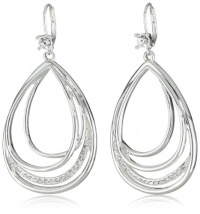T Tahari Silver and Crystal Tear Drop Earrings T Tahari Silver and Crystal Tear Drop Earrings