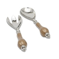 Handmade in sand-cast aluminum with a trademark blend of enamel infused with crushed mother of pearl, Julia Knight's Peony salad serving set pairs beautifully with any serving bowl from the Julia Knight collection. Handmade in sand-cast aluminum with a trademark blend of enamel infused with crushed mother of pearl, Julia Knight's Peony salad serving set pairs beautifully with any serving bowl from the Julia Knight collection.