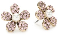 Betsey Johnson Iconic Fabulous Fuchsia Crystal Flower Stud Earrings Betsey Johnson Iconic Fabulous Fuchsia Crystal Flower Stud Earrings