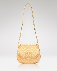 A glamourous and gilded Marc Jacobs quilted bag makes an opulent style statement--all dressed up with shining hardware and a luxe chain strap. A glamourous and gilded Marc Jacobs quilted bag makes an opulent style statement--all dressed up with shining hardware and a luxe chain strap.