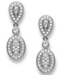 The whimsical Windsor drops are a style you'll never want to take off. Eliot Danori's beautifully-crafted drop earrings feature sparkling crystal accents set in rhodium-plated mixed metal. Approximate drop: 1-1/8 inches. The whimsical Windsor drops are a style you'll never want to take off. Eliot Danori's beautifully-crafted drop earrings feature sparkling crystal accents set in rhodium-plated mixed metal. Approximate drop: 1-1/8 inches.