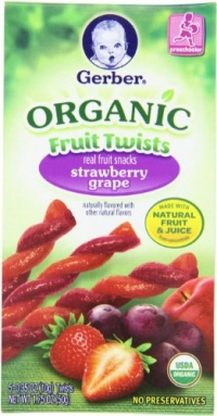 Gerber Organic Fruit Twists, Strawberry Grape, 1.75 Ounce (Pack of 12) Gerber Organic Fruit Twists, Strawberry Grape, 1.75 Ounce (Pack of 12)