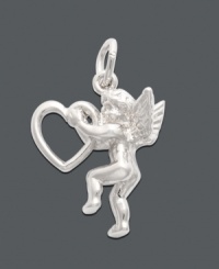 Give the gift of love all year round. Charm by Rembrandt features a petite angel clutching an open-cut heart. Crafted in sterling silver. Approximate drop: 5/8 inch. Give the gift of love all year round. Charm by Rembrandt features a petite angel clutching an open-cut heart. Crafted in sterling silver. Approximate drop: 5/8 inch.