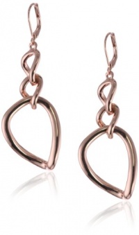 T Tahari Essentials Twisted Link Rose Gold Drop Earrings T Tahari Essentials Twisted Link Rose Gold Drop Earrings