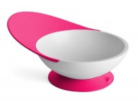 Boon Catch Bowl - Toddler Bowl with Spill Catcher in Pink/White Boon Catch Bowl - Toddler Bowl with Spill Catcher in Pink/White