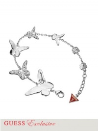 GUESS Silver-Tone Butterfly Bracelet, SILVER GUESS Silver-Tone Butterfly Bracelet, SILVER