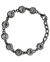 Black is beautiful in this link bracelet from 2028. Crafted from hematite-tone mixed metal, the bracelet stuns with dark stones for a bold statement. Approximate length: 7 inches + 1-1/2-inch extender. Black is beautiful in this link bracelet from 2028. Crafted from hematite-tone mixed metal, the bracelet stuns with dark stones for a bold statement. Approximate length: 7 inches + 1-1/2-inch extender.