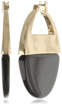 Kenneth Cole New York Black and Gold Gypsy Hoop Earrings Kenneth Cole New York Black and Gold Gypsy Hoop Earrings