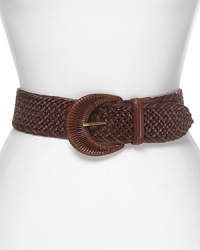 This textured leather belt from Lauren Ralph Lauren lends a considered touch to every outfit. This woven piece wows over both denim and dresses. This textured leather belt from Lauren Ralph Lauren lends a considered touch to every outfit. This woven piece wows over both denim and dresses.