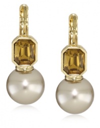 Anne Klein Sorbet Pearl and Crystal Drop Earrings Anne Klein Sorbet Pearl and Crystal Drop Earrings