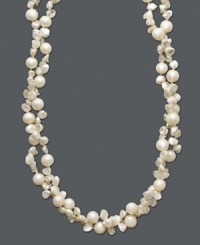 Add 64 inches of chic style to your look. This endless strand features cultured freshwater pearls (9-10 mm) and Keishi freshwater pearls (7-8 mm). Approximate length: 64 inches. Add 64 inches of chic style to your look. This endless strand features cultured freshwater pearls (9-10 mm) and Keishi freshwater pearls (7-8 mm). Approximate length: 64 inches.