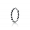 925 Sterling Silver Pandora Match Twist Ring Size 8