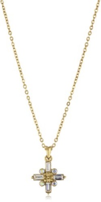 The Vatican Library Collection Gold-Tone Crystal Cross Necklace The Vatican Library Collection Gold-Tone Crystal Cross Necklace