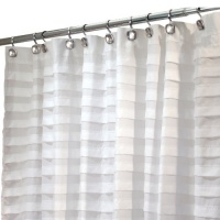 Interdesign Tuxedo X-Long Shower Curtain, White, 72 Inches X 96 Inches Interdesign Tuxedo X-Long Shower Curtain, White, 72 Inches X 96 Inches